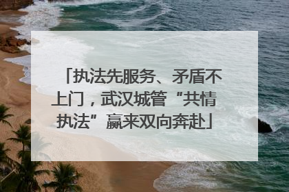 执法先服务、矛盾不上门，武汉城管“共情执法”赢来双向奔赴