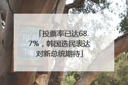 投票率已达68.7%，韩国选民表达对新总统期待