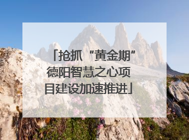 抢抓“黄金期” 德阳智慧之心项目建设加速推进