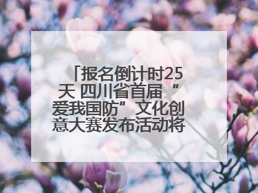 报名倒计时25天 四川省首届“爱我国防”文化创意大赛发布活动将于9月落地宜宾