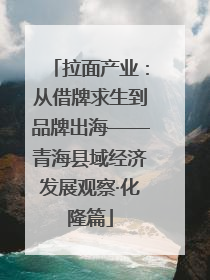 拉面产业：从借牌求生到品牌出海——青海县域经济发展观察·化隆篇