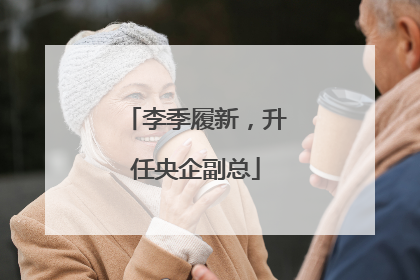 李季履新，升任央企副总