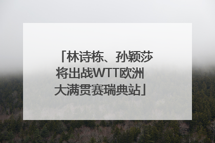林诗栋、孙颖莎将出战WTT欧洲大满贯赛瑞典站