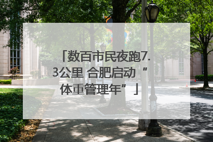 数百市民夜跑7.3公里 合肥启动“体重管理年”