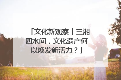 文化新观察丨三湘四水间，文化遗产何以焕发新活力？
