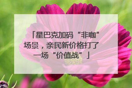星巴克加码“非咖”场景，亲民新价格打了一场“价值战”