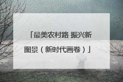 最美农村路 振兴新图景（新时代画卷）