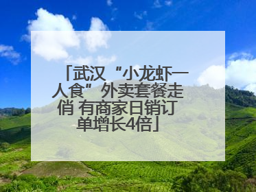 武汉“小龙虾一人食”外卖套餐走俏 有商家日销订单增长4倍