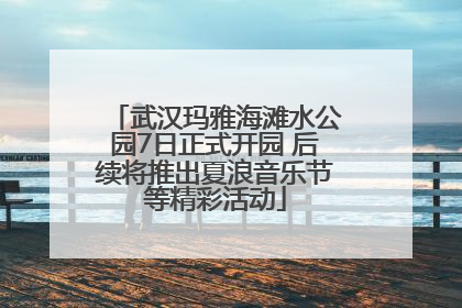 武汉玛雅海滩水公园7日正式开园 后续将推出夏浪音乐节等精彩活动