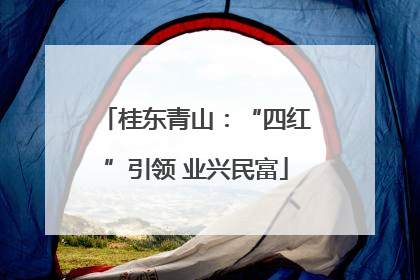 桂东青山：“四红”引领 业兴民富