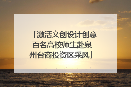 激活文创设计创意 百名高校师生赴泉州台商投资区采风