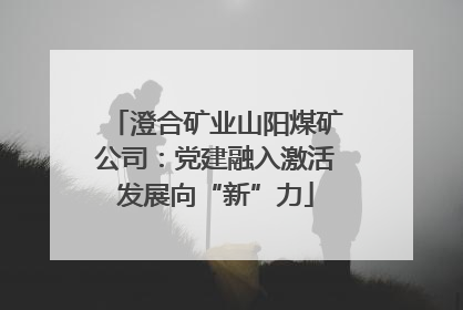 澄合矿业山阳煤矿公司：党建融入激活发展向“新”力