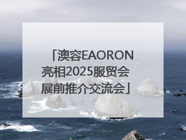澳容EAORON亮相2025服贸会展前推介交流会