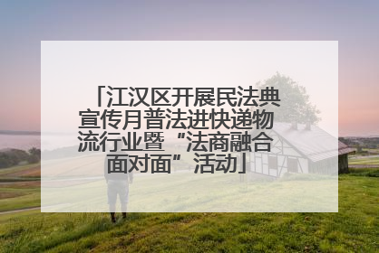 江汉区开展民法典宣传月普法进快递物流行业暨“法商融合面对面”活动