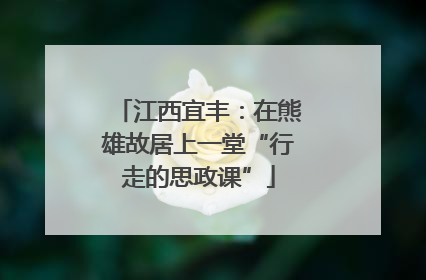 江西宜丰：在熊雄故居上一堂“行走的思政课”