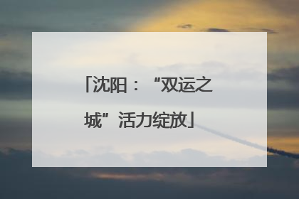 沈阳：“双运之城”活力绽放