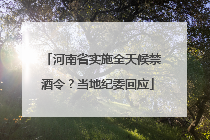 河南省实施全天候禁酒令？当地纪委回应
