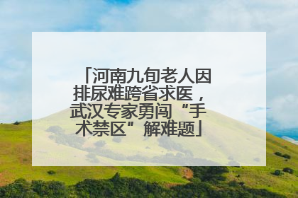 河南九旬老人因排尿难跨省求医，武汉专家勇闯“手术禁区”解难题