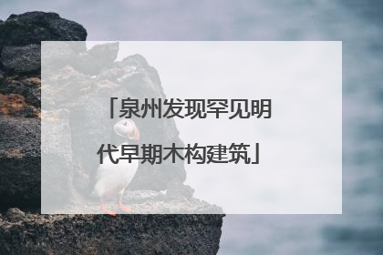 泉州发现罕见明代早期木构建筑