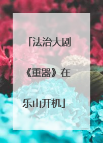 法治大剧《重器》在乐山开机