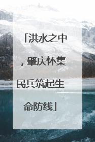 洪水之中，肇庆怀集民兵筑起生命防线
