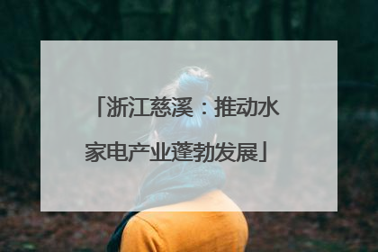 浙江慈溪：推动水家电产业蓬勃发展