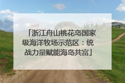 浙江舟山桃花岛国家级海洋牧场示范区：统战力量赋能海岛共富