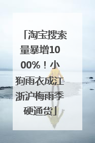 淘宝搜索量暴增1000%！小狗雨衣成江浙沪梅雨季硬通货