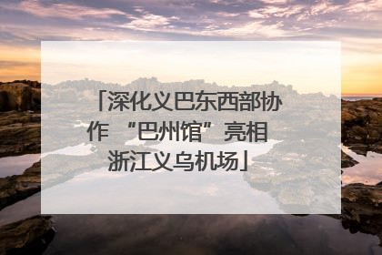 深化义巴东西部协作 “巴州馆”亮相浙江义乌机场
