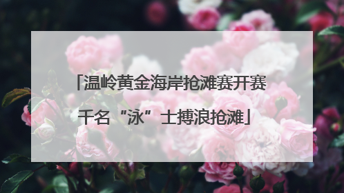 温岭黄金海岸抢滩赛开赛 千名“泳”士搏浪抢滩