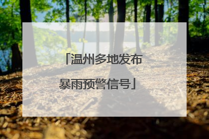 温州多地发布暴雨预警信号