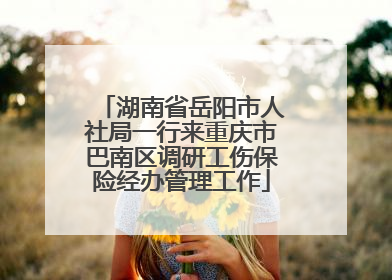 湖南省岳阳市人社局一行来重庆市巴南区调研工伤保险经办管理工作