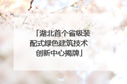 湖北首个省级装配式绿色建筑技术创新中心揭牌