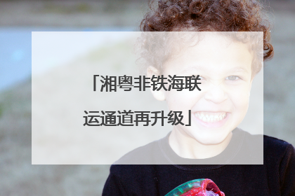 湘粤非铁海联运通道再升级