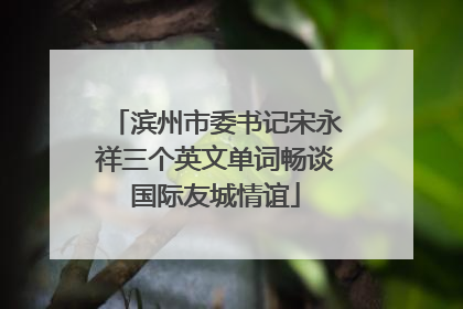 滨州市委书记宋永祥三个英文单词畅谈国际友城情谊