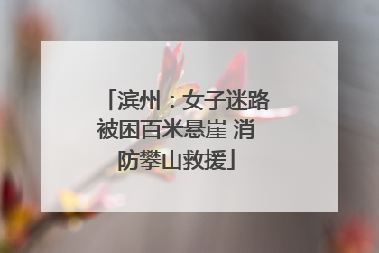 滨州：女子迷路被困百米悬崖 消防攀山救援