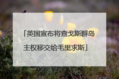 英国宣布将查戈斯群岛主权移交给毛里求斯