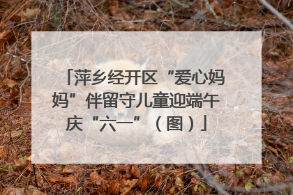 萍乡经开区“爱心妈妈”伴留守儿童迎端午庆“六一”（图）