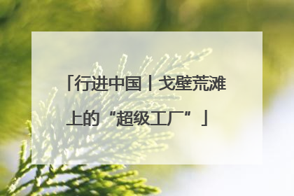 行进中国丨戈壁荒滩上的“超级工厂”