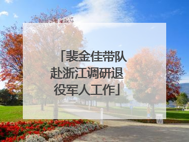 裴金佳带队赴浙江调研退役军人工作