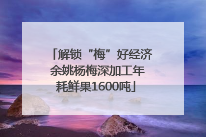 解锁“梅”好经济 余姚杨梅深加工年耗鲜果1600吨