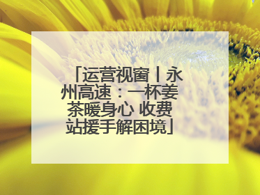 运营视窗丨永州高速：一杯姜茶暖身心 收费站援手解困境
