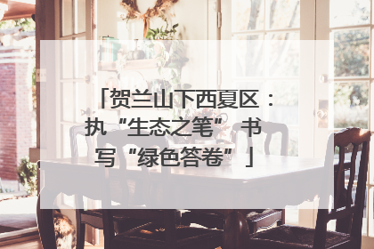 贺兰山下西夏区：执“生态之笔” 书写“绿色答卷”