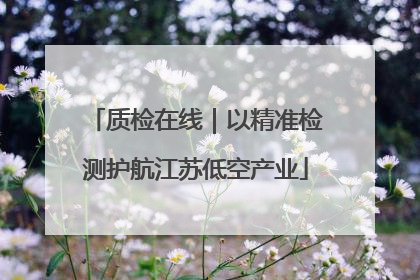 质检在线｜以精准检测护航江苏低空产业