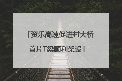 资乐高速促进村大桥首片T梁顺利架设
