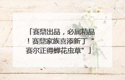 赛鼎出品，必属精品！赛鼎家族喜添新丁“赛尔正得蝉花虫草”