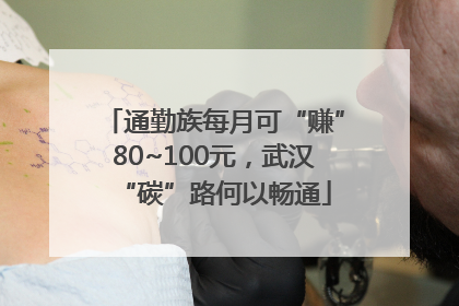 通勤族每月可“赚”80~100元，武汉“碳”路何以畅通