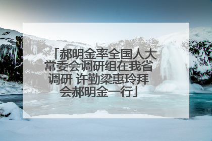 郝明金率全国人大常委会调研组在我省调研 许勤梁惠玲拜会郝明金一行