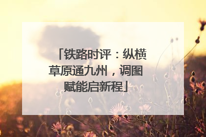 铁路时评：纵横草原通九州，调图赋能启新程