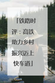 铁路时评：高铁助力乡村振兴迈上快车道